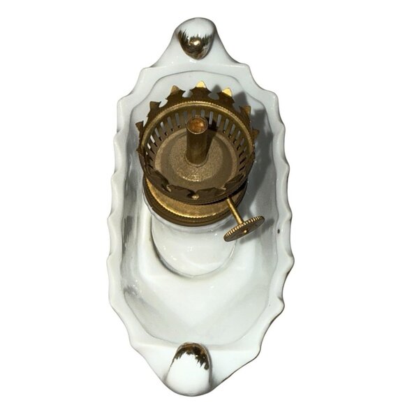 Mini Oil Lamp Light Lite Lantern Victorian Pink Roses Aladdin Porcelain Vtg - Picture 8 of 9